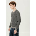 Special Pattern Round Neck Fit Strick Herren Pullover